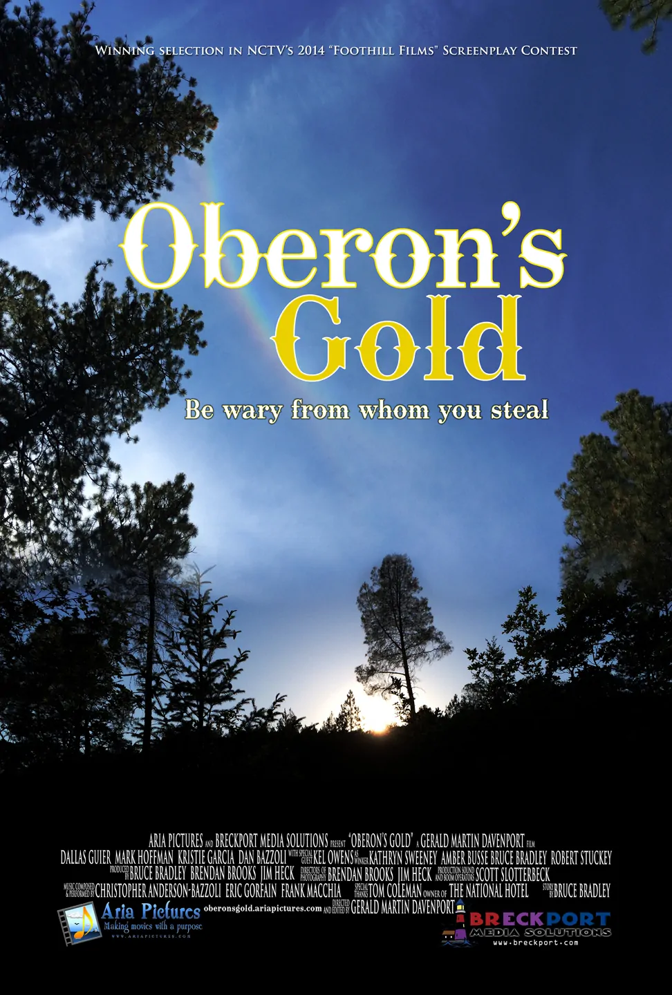 Oberon's Gold movie poster - written by Bruce Bradley.